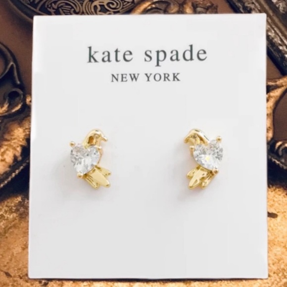 KATE SPADE • Gold Crystal Love Birds Earrings Necklace Set - Picture 9 of 9